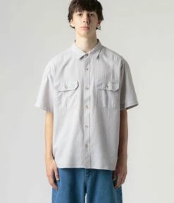 Polar Bob Short Sleeve Shirt - Grey -FLATSPOT Sales Polar Bob Short Sleeve Shirt grey 1