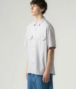 Polar Bob Short Sleeve Shirt - Grey -FLATSPOT Sales Polar Bob Short Sleeve Shirt grey 2