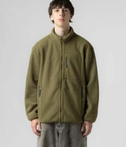 Polar Basic Fleece Jacket - Army Green -FLATSPOT Sales PolarBasicFleeceJacket ArmyGreen 1