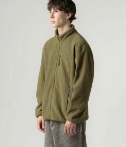 Polar Basic Fleece Jacket - Army Green -FLATSPOT Sales PolarBasicFleeceJacket ArmyGreen 2