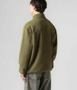 Polar Basic Fleece Jacket - Army Green -FLATSPOT Sales PolarBasicFleeceJacket ArmyGreen 3