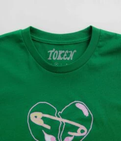 Token Broken Heart T-Shirt - Kelly Green -FLATSPOT Sales TokenBrokenHeartT Shirt KellyGreen 3