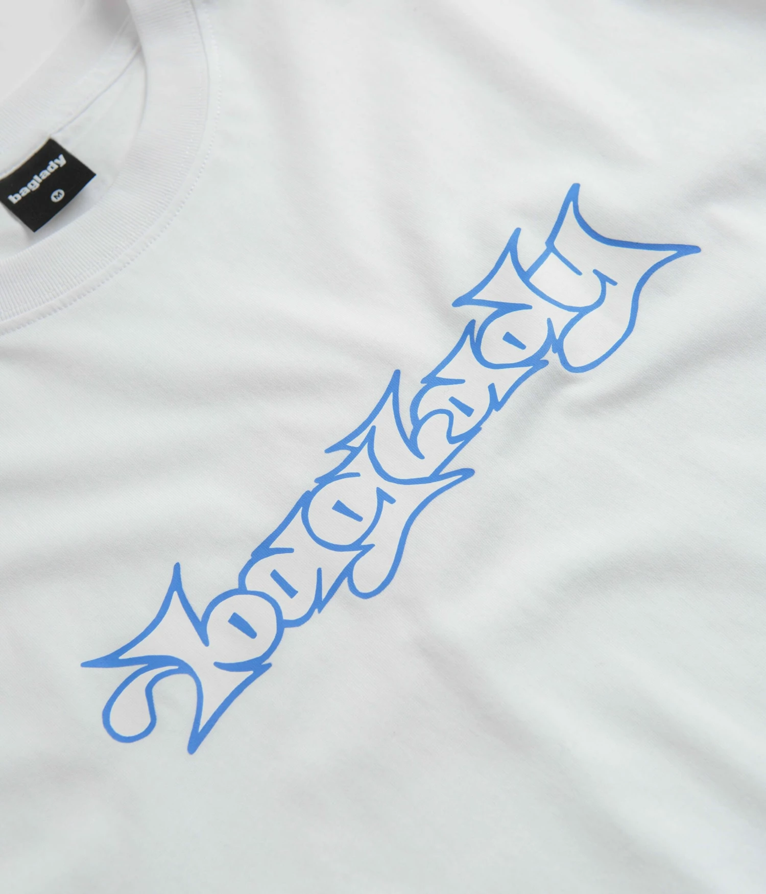 Baglady Bootleg Throw Up Logo T-Shirt - White 4 Baglady Bootleg Throw Up Logo T-Shirt - White - Image 2