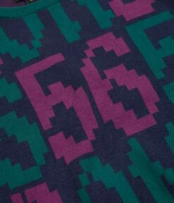 Bronze 56K Old E Crewneck Sweatshirt - Purple / Teal -FLATSPOT Sales bronze 56k old e crewneck sweatshirt purple teal 3