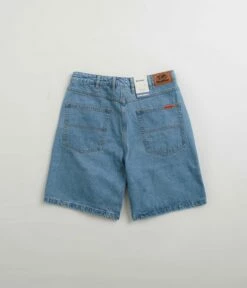 Butter Goods Baggy Denim Shorts - Washed Indigo -FLATSPOT Sales butter goods baggy denim shorts washed indigo 3