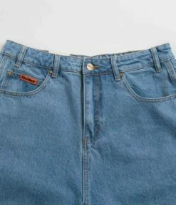 Butter Goods Baggy Denim Shorts - Washed Indigo -FLATSPOT Sales butter goods baggy denim shorts washed indigo 4