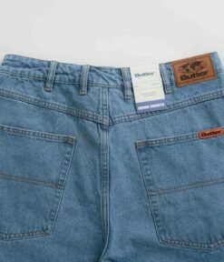 Butter Goods Baggy Denim Shorts - Washed Indigo -FLATSPOT Sales butter goods baggy denim shorts washed indigo 7