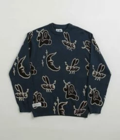 Butter Goods Critter Knitted Sweatshirt - Slate