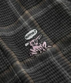 Butter Goods Rodent Flannel Shirt - Black / Grey -FLATSPOT Sales butter goods rodent flannel shirt black grey 3