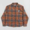 Butter Goods Rodent Flannel Shirt - Rust / Navy -FLATSPOT Sales butter goods rodent flannel shirt rust navy 1