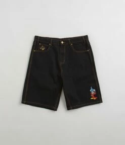 Butter Goods Sorcerer Baggy Denim Shorts - Washed Black