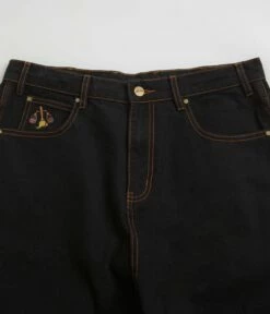 Butter Goods Sorcerer Baggy Denim Shorts - Washed Black -FLATSPOT Sales butter goods sorcerer baggy denim shorts washed black 4