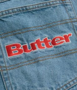 Butter Goods Sorcerer Baggy Denim Shorts - Washed Indigo -FLATSPOT Sales butter goods sorcerer baggy denim shorts washed indigo 10
