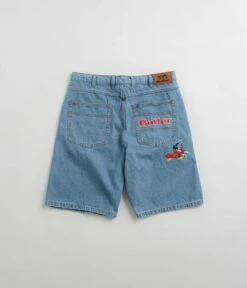 Butter Goods Sorcerer Baggy Denim Shorts - Washed Indigo -FLATSPOT Sales butter goods sorcerer baggy denim shorts washed indigo 3