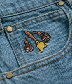 Butter Goods Sorcerer Baggy Denim Shorts - Washed Indigo -FLATSPOT Sales butter goods sorcerer baggy denim shorts washed indigo 8