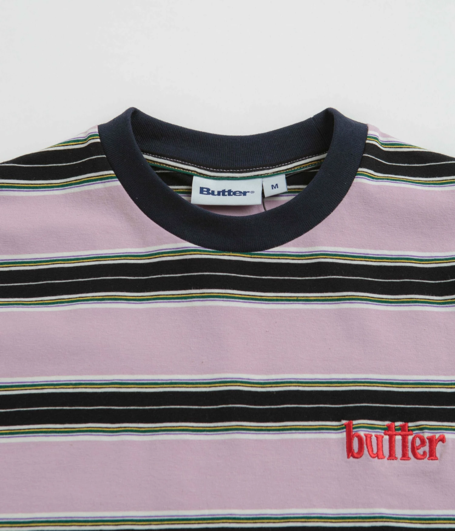 Butter Goods Stripe T-Shirt - Black / Berry 4 Butter Goods Stripe T-Shirt - Black / Berry - Image 2