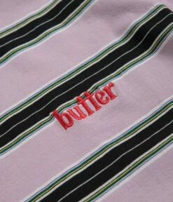 Butter Goods Stripe T-Shirt - Black / Berry 7 Butter Goods Stripe T-Shirt - Black / Berry -FLATSPOT Sales butter goods stripe t shirt black berry 3