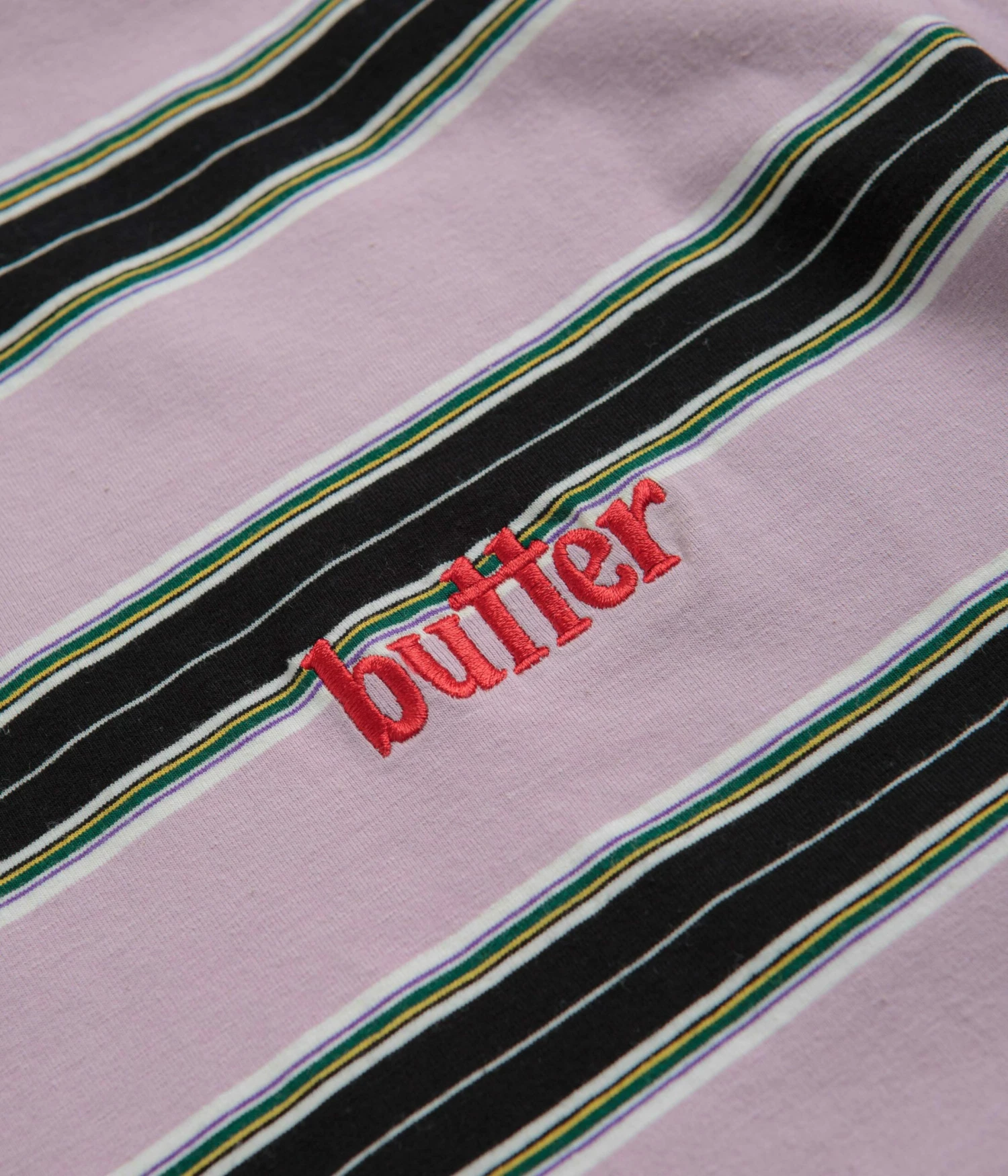Butter Goods Stripe T-Shirt - Black / Berry 5 Butter Goods Stripe T-Shirt - Black / Berry - Image 3