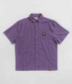 Butter Goods Terrain Short Sleeve Shirt - Navy / Pink