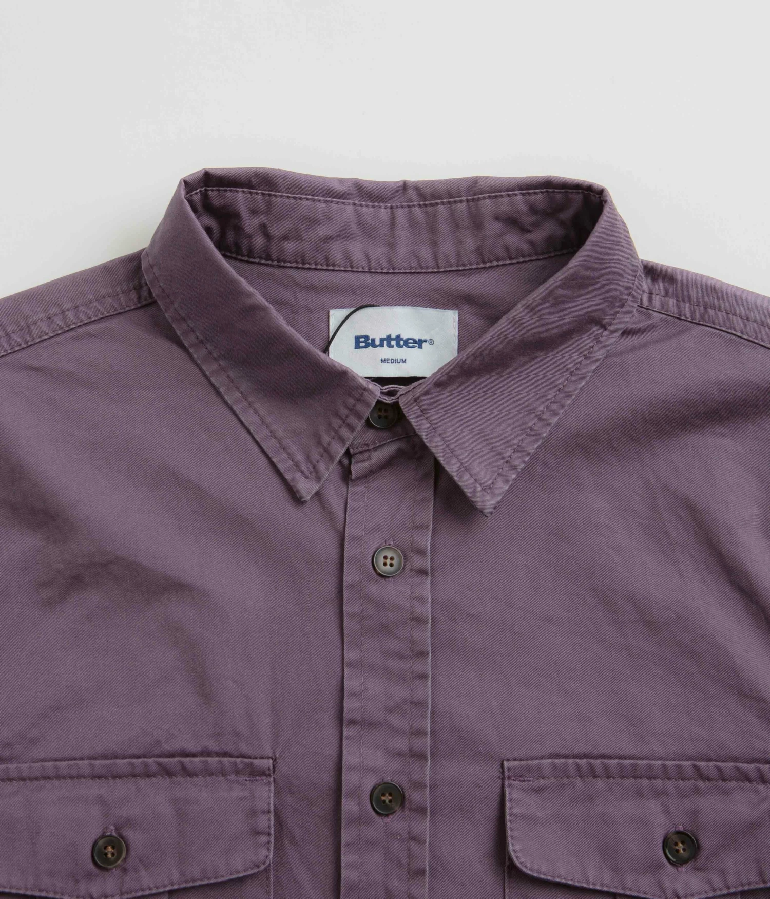 Butter Goods Washed Pocket Shirt - Eggplant 4 Butter Goods Washed Pocket Shirt - Eggplant - Image 2