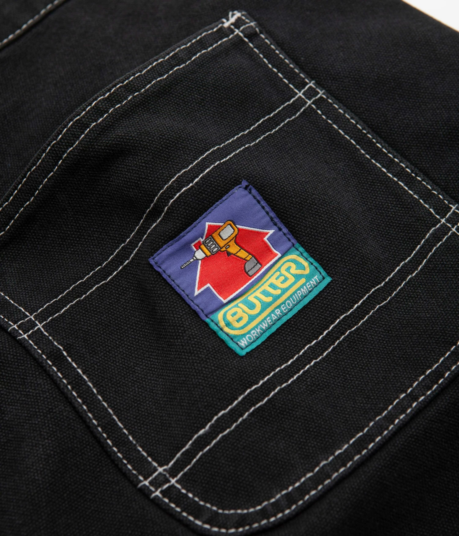 Butter Goods Work Shorts - Washed Black 9 Butter Goods Work Shorts - Washed Black - Image 7