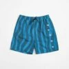 By Parra Aqua Weed Waves Swim Shorts - Greek Blue -FLATSPOT Sales by parra aqua weed waves swim shorts greek blue 1
