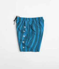 By Parra Aqua Weed Waves Swim Shorts - Greek Blue -FLATSPOT Sales by parra aqua weed waves swim shorts greek blue 2