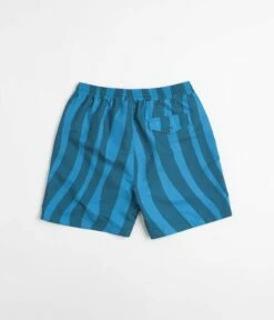 By Parra Aqua Weed Waves Swim Shorts - Greek Blue -FLATSPOT Sales by parra aqua weed waves swim shorts greek blue 3