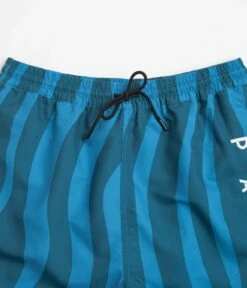 By Parra Aqua Weed Waves Swim Shorts - Greek Blue -FLATSPOT Sales by parra aqua weed waves swim shorts greek blue 4