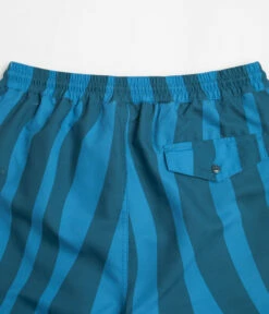 By Parra Aqua Weed Waves Swim Shorts - Greek Blue -FLATSPOT Sales by parra aqua weed waves swim shorts greek blue 5