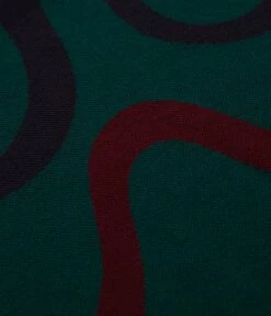 By Parra Colored Soundwave Knitted Polo Sweatshirt - Green -FLATSPOT Sales by parra colored soundwave knitted polo sweatshirt green 3