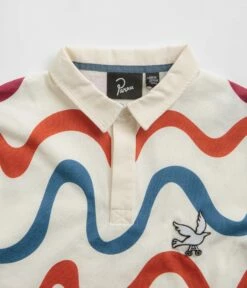By Parra Colored Soundwave Polo Shirt - Off White -FLATSPOT Sales by parra colored soundwave polo shirt white 4