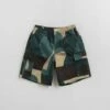 By Parra Distorted Camo Shorts - Green -FLATSPOT Sales by parra distorted camo shorts green 1