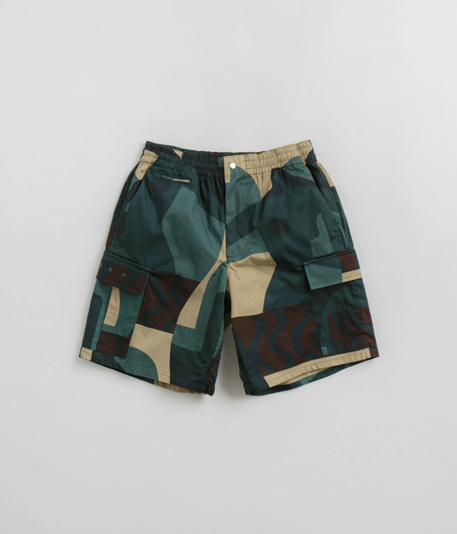 By Parra Distorted Camo Shorts - Green 3 By Parra Distorted Camo Shorts - Green