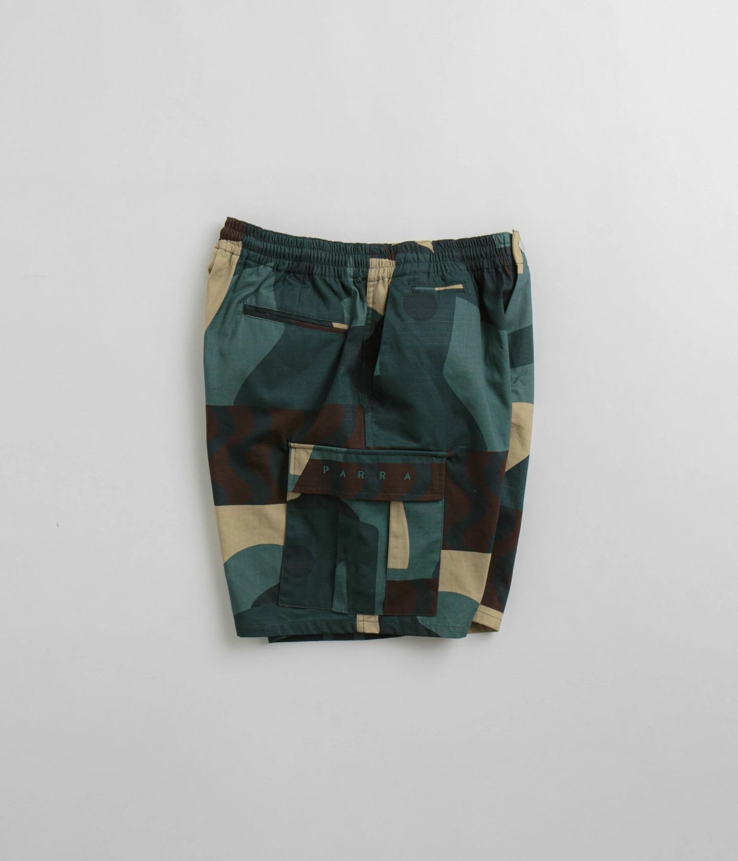 By Parra Distorted Camo Shorts - Green 4 By Parra Distorted Camo Shorts - Green - Image 2