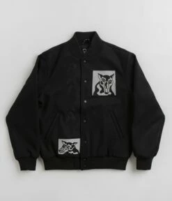 By Parra Dog Faced Varsity Jacket - Black