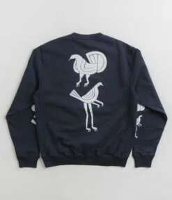By Parra Fancy Pigeon Crewneck Sweatshirt - Midnight Blue