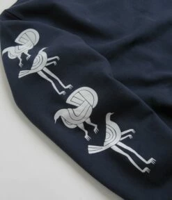 By Parra Fancy Pigeon Crewneck Sweatshirt - Midnight Blue -FLATSPOT Sales by parra fancy pigeon crewneck sweatshirt midnight blue 6