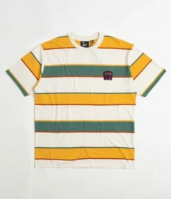 By Parra Fast Food Logo Striped T-Shirt - Burned Yellow