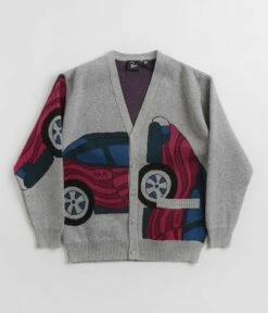 By Parra No Parking Knitted Cardigan - Grey Melange
