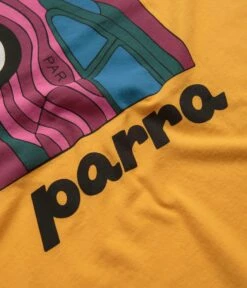By Parra No Parking T-Shirt - Burned Yellow -FLATSPOT Sales by parra no parking t shirt burned yellow 6