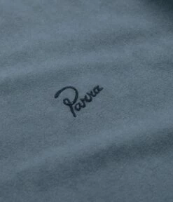 By Parra Script Logo T-Shirt - Washed Blue -FLATSPOT Sales by parra script logo t shirt washed blue 3