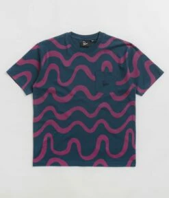 By Parra Sound Waved T-Shirt - Navy Blue