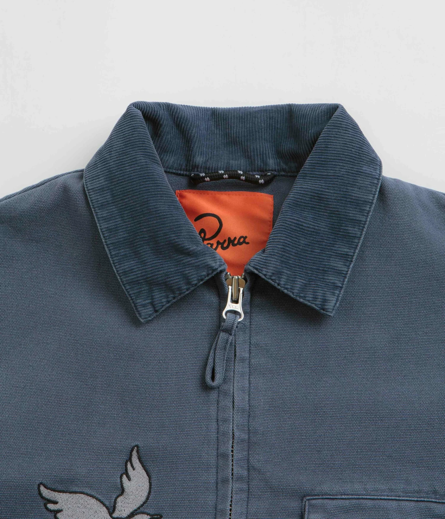 By Parra Twilled Bird Wheel Jacket - Washed Blue 5 By Parra Twilled Bird Wheel Jacket - Washed Blue - Image 3