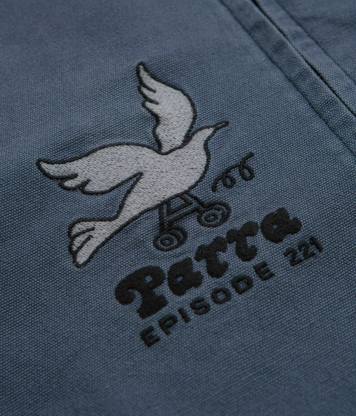 By Parra Twilled Bird Wheel Jacket - Washed Blue 6 By Parra Twilled Bird Wheel Jacket - Washed Blue - Image 4