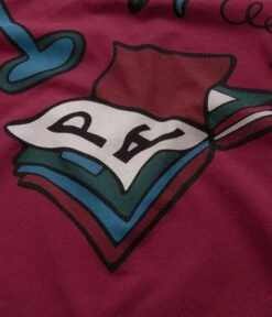 By Parra Wine And Books Long Sleeve T-Shirt - Beet Red -FLATSPOT Sales by parra wine and books long sleeve t shirt beet red 7