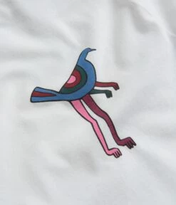 By Parra Wine And Books Long Sleeve T-Shirt - White -FLATSPOT Sales by parra wine and books long sleeve t shirt white 4