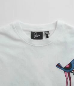 By Parra Wine And Books Long Sleeve T-Shirt - White -FLATSPOT Sales by parra wine and books long sleeve t shirt white 5