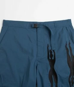 By Parra Zebra Striped P Shorts - Teal -FLATSPOT Sales byParraZebraStripedPShorts 4