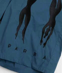 By Parra Zebra Striped P Shorts - Teal -FLATSPOT Sales byParraZebraStripedPShorts 7